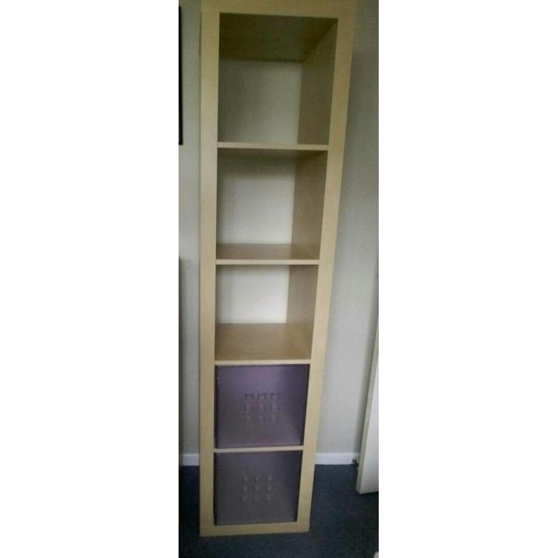 Beech five box shelving unit