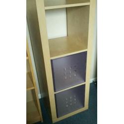 Beech five box shelving unit