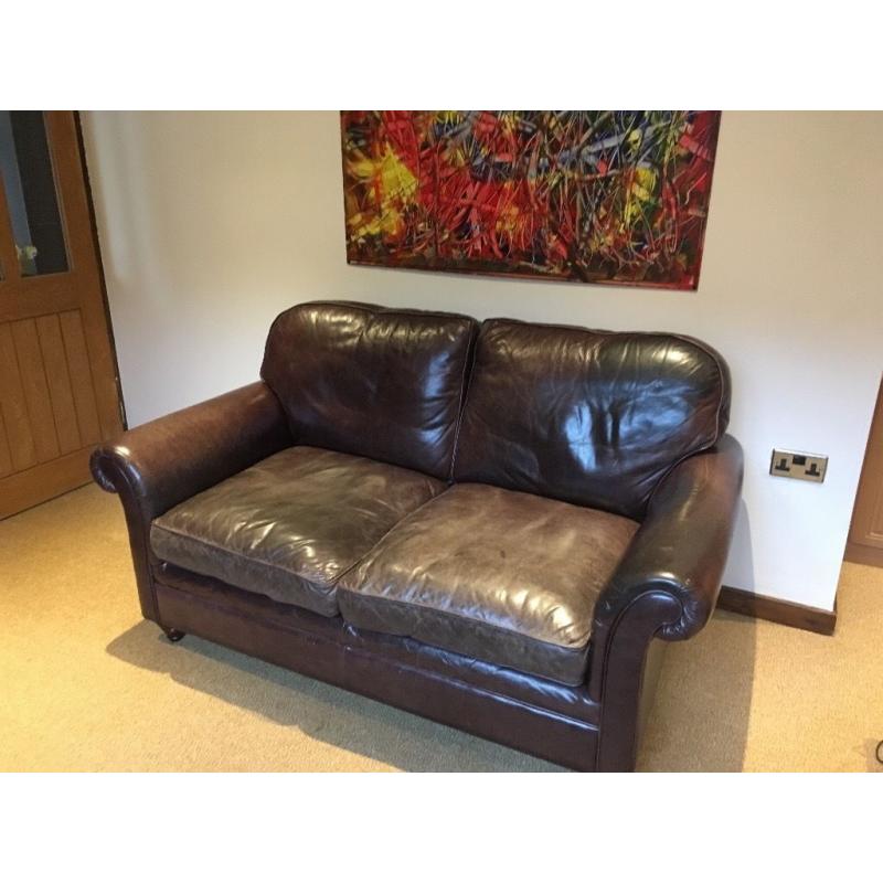 Laura Ashley leather sofa