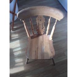 Solid Pine Table with 4 Solid Pine Chairs