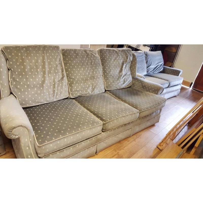 Two and Three-seater Sofas in Grey in Good Condition