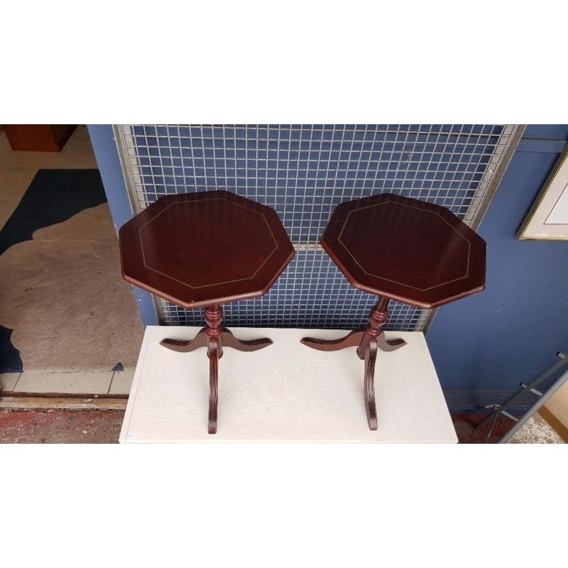 Twin Retro Plant Stands / Small Side Tables in Excellent Condition