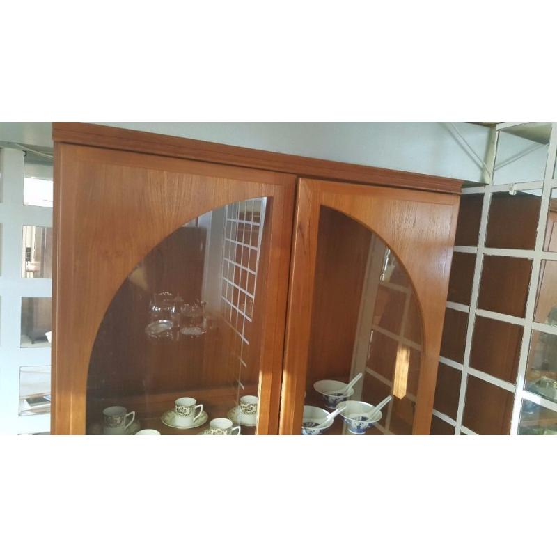 Real Wood Arch Glass Display Unit in Excellent Condition