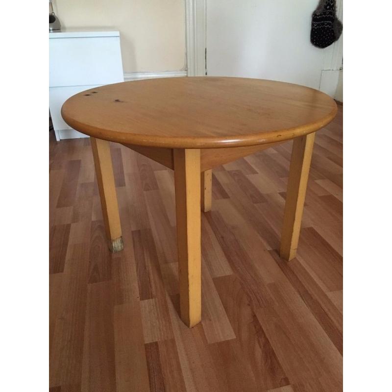 Vintage Wooden Round Table