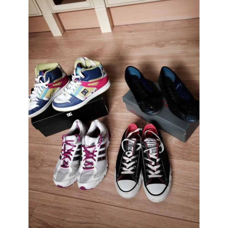 Hollister, Superdry, Adidias, DC Hightops, All Star Converse Bundle