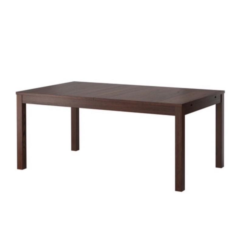 IKEA BJURSTA extendable dining table, dark brown