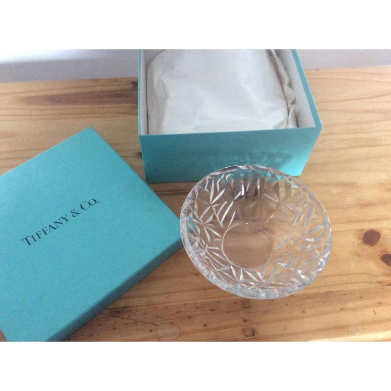 Small cut glass bowl from Tiffany.