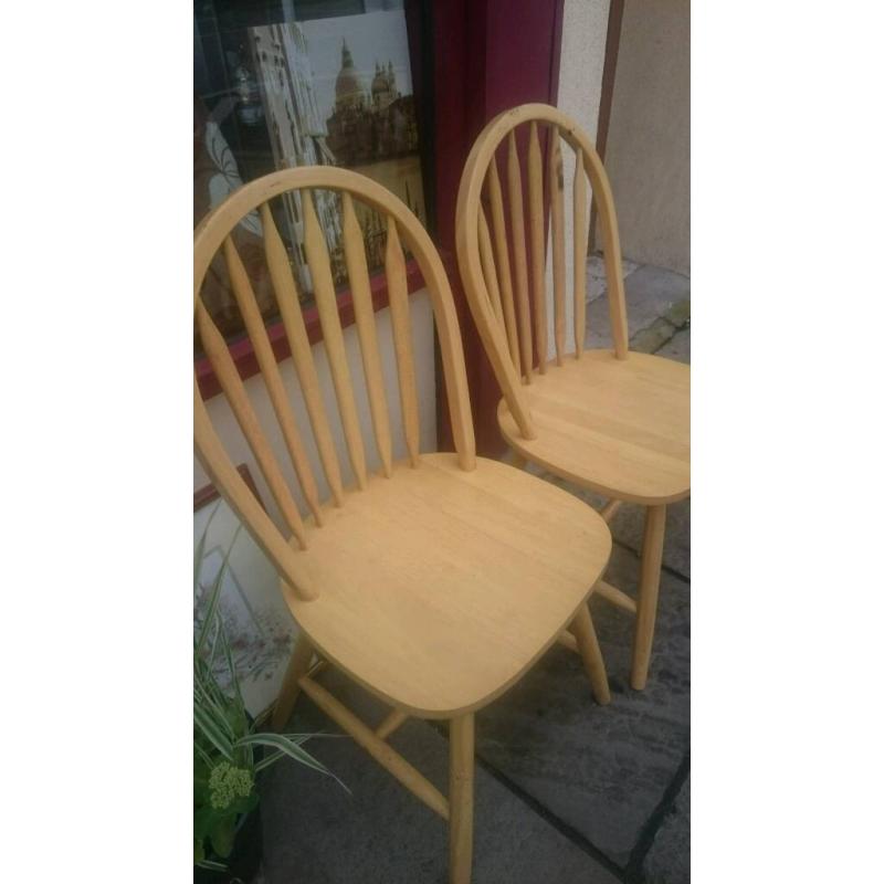 Table and three chairs