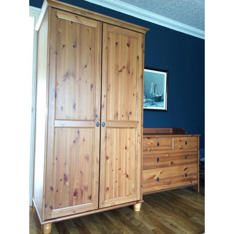 IKEA Leksvik wardrobe + chest of drawers