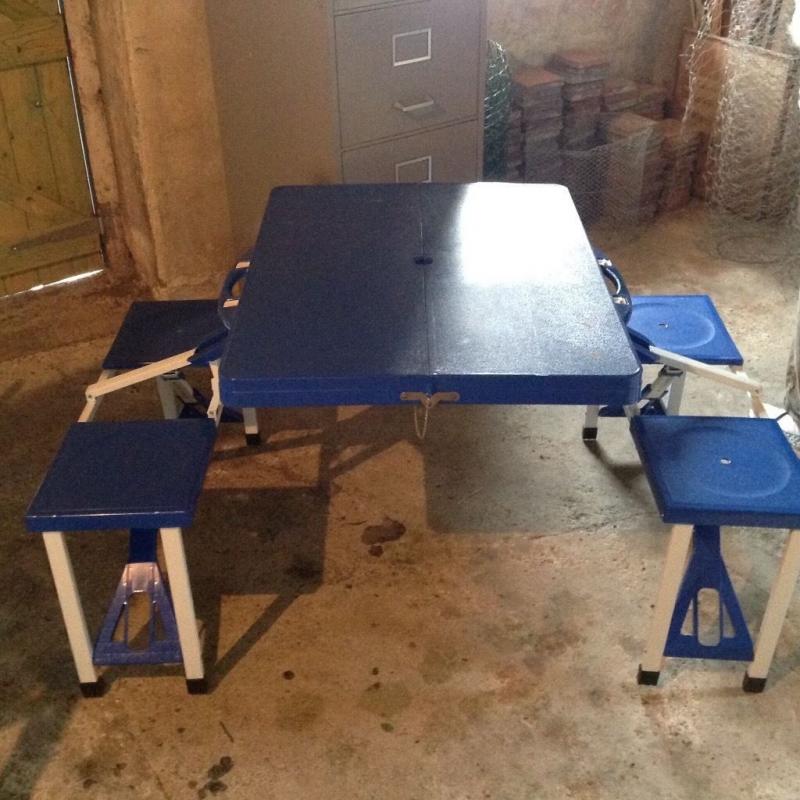 Folding camping/ picnic table and chairs