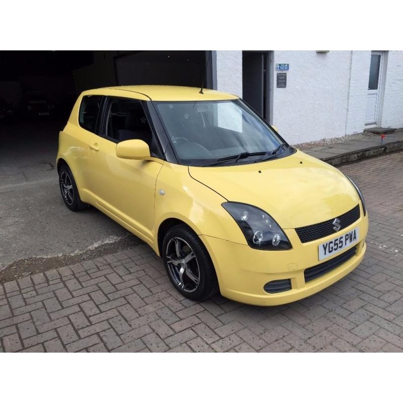 Very Smart looking 55 plate Suzuki Swift 1.3 3 door hatch, mot 12/04/017 hist, alloys, cd 6 mth warr