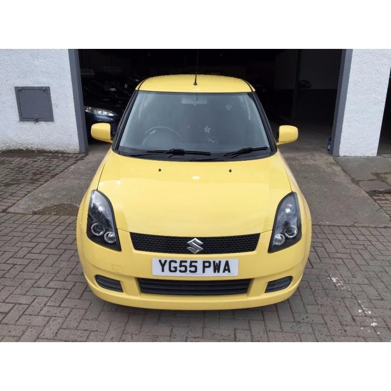 Very Smart looking 55 plate Suzuki Swift 1.3 3 door hatch, mot 12/04/017 hist, alloys, cd 6 mth warr