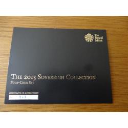 2013 British Gold 4 Coin Proof Set.