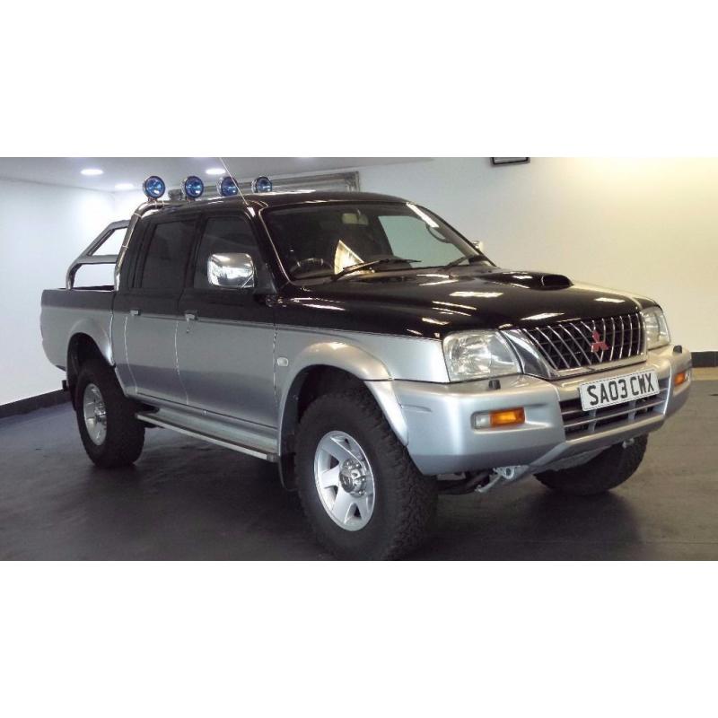 2003 03 MITSUBISHI L200 2.5 4LIFE LWB DCB 4WD 1D DIESEL*PART EX WELCOME*24 HOUR INSURANCE*WARRANTY*