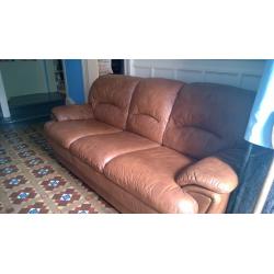 Brown Leather Sofa