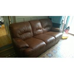 Brown Leather Sofa