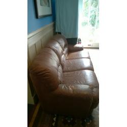 Brown Leather Sofa