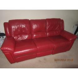 3 seated and 2 seated leather sofas