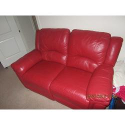 3 seated and 2 seated leather sofas