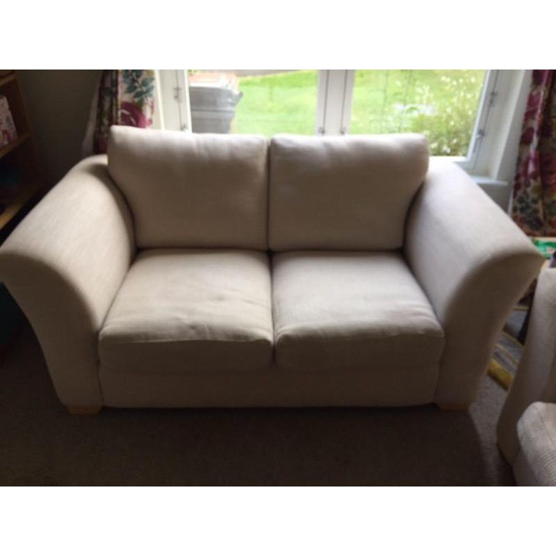 Luxurious three and two seater cream sofa