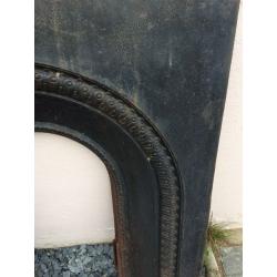 Cast iron decorative black fire surround