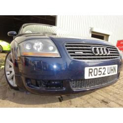 52 AUDI TT QUATTRO 225 BHP 1.8 CONVERTIBLE,MOT JUNE 017,2 KEYS,FULL SERVICE HISTORY,STUNNING CAR