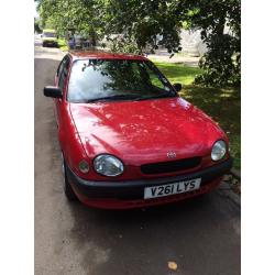 V-REG TOYOTA COROLLA 1.3L 5DR 7 MONTHS MOT 92,000 MILES