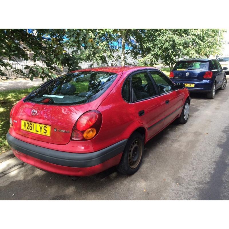 V-REG TOYOTA COROLLA 1.3L 5DR 7 MONTHS MOT 92,000 MILES