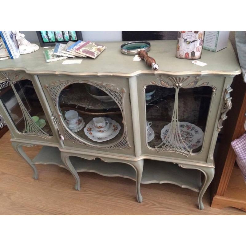 Stunning Antique and Hand Painted Display Cabinet