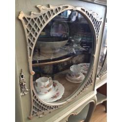 Stunning Antique and Hand Painted Display Cabinet