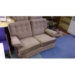 Very Light Brown Three-piece Suite in Excellent Condition