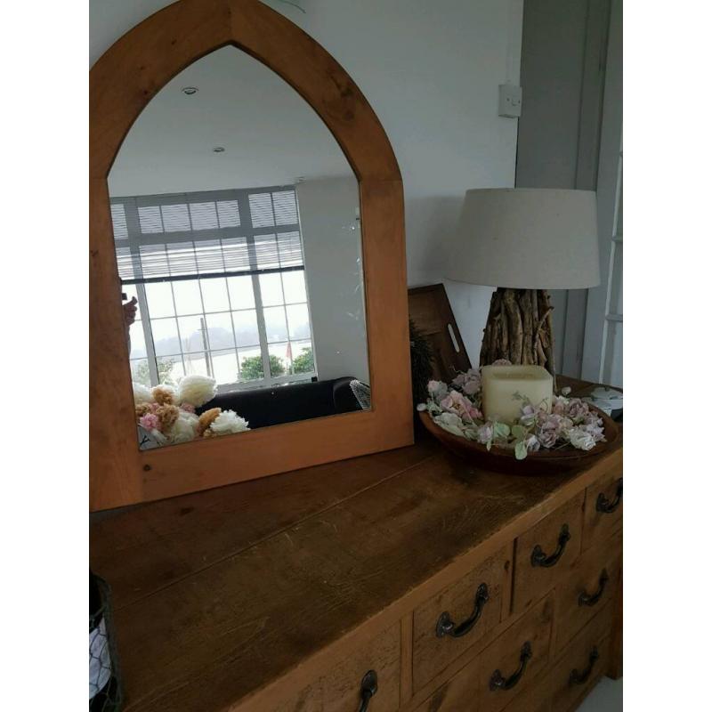 Stunning rustic large mirror