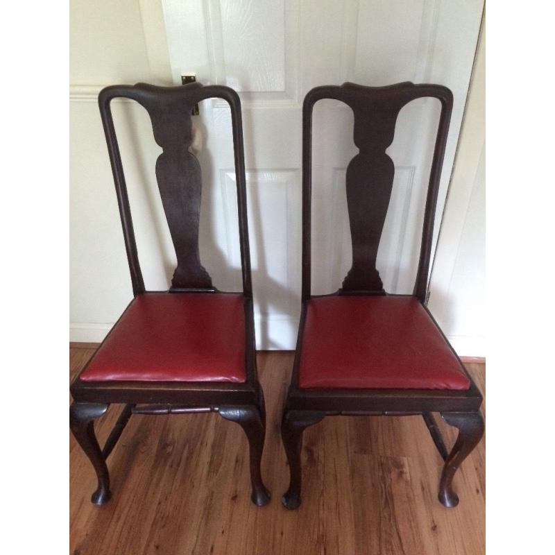 Queen Anne Style Chairs x 2