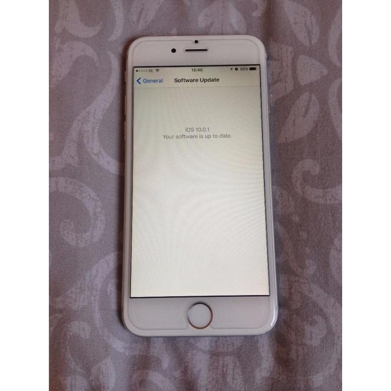 iPhone 6 silver 16gb unlocked with Beats earphones and accessories