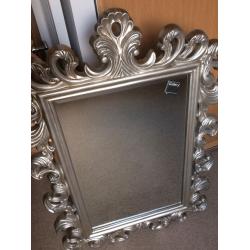 Mirror Decorative Ornate Silver Gilt Mirror