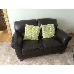 Brown 3 Seat Sofa and 2 Seat Sofa