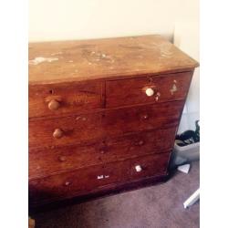 Victorian Teak chest of Drawers