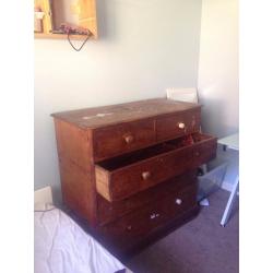 Victorian Teak chest of Drawers