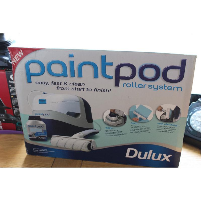 Dulux PaintPod Roller Paint brush System used once PLEASE WATCH VIDEO, self cleaning no mess