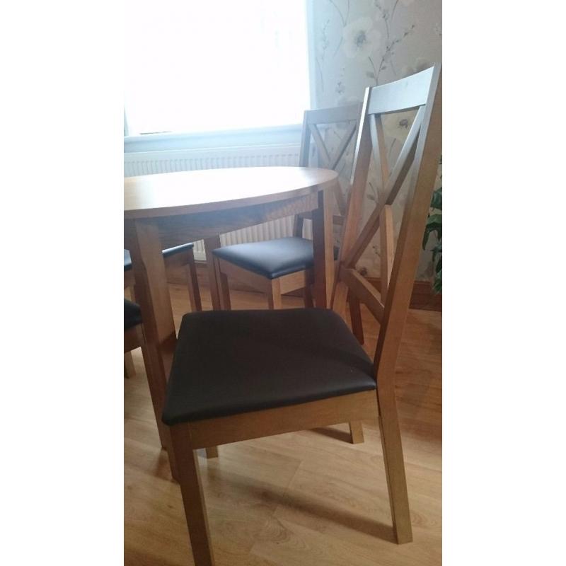 Table and 4 chairs