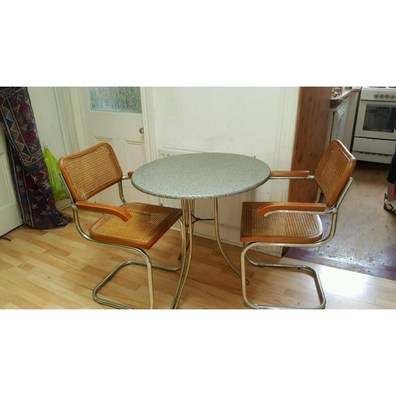 Retro Chairs with Bistro Table