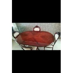 Italian oval dining room table&chairs