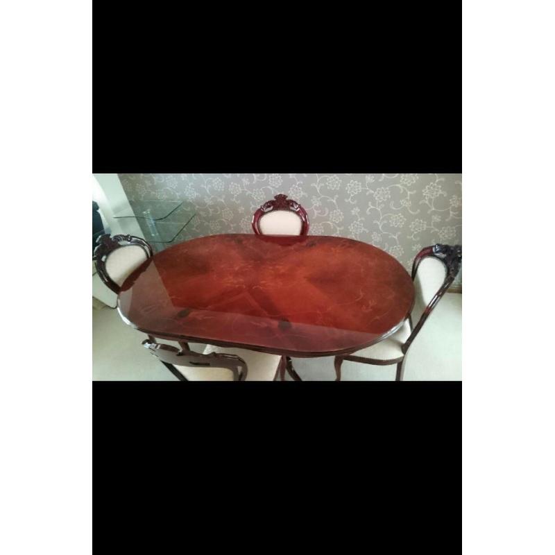 Italian oval dining room table&chairs