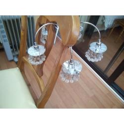 Lovely Modern chrome and glass droplet light fitting