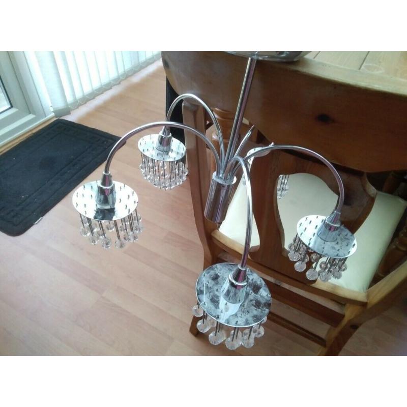 Lovely Modern chrome and glass droplet light fitting