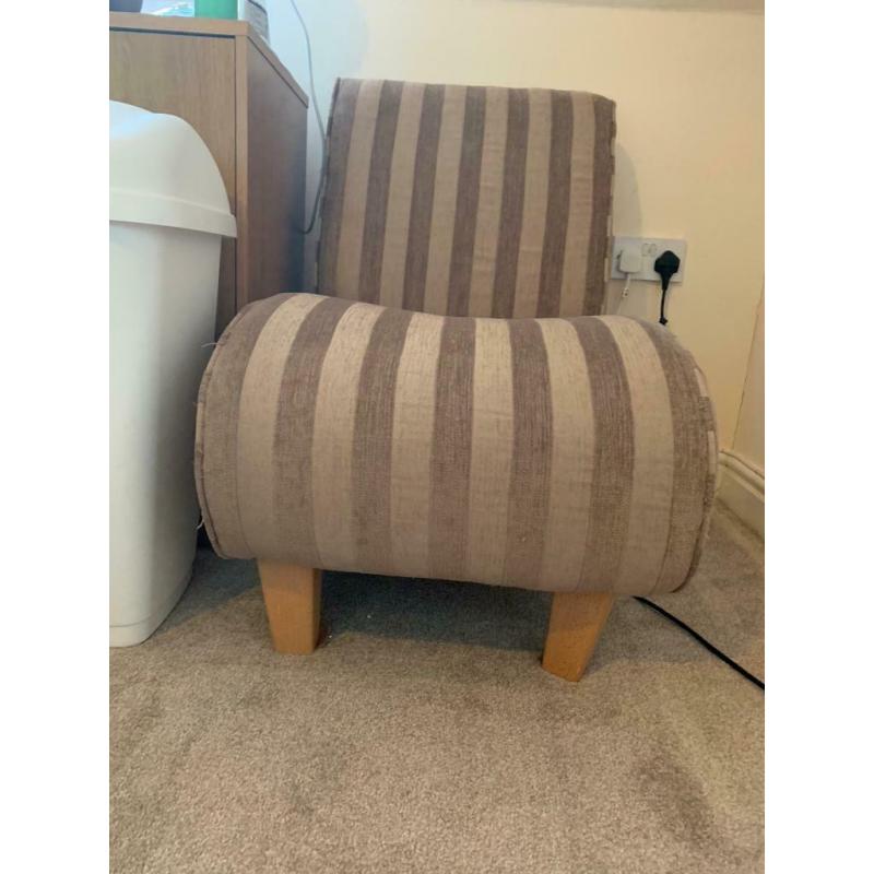 Beige stripped chair