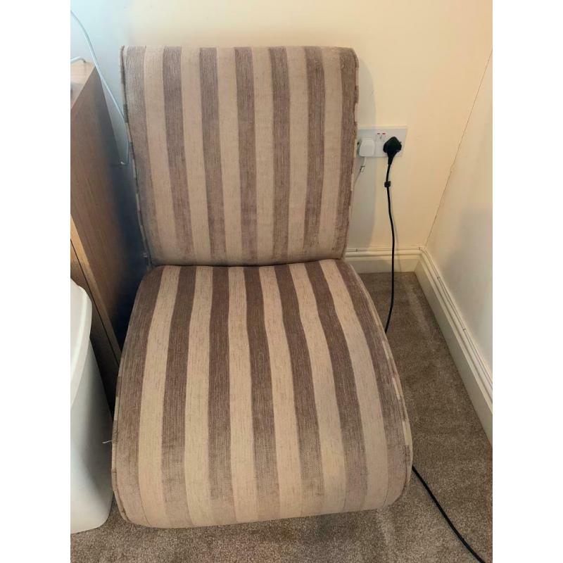 Beige stripped chair