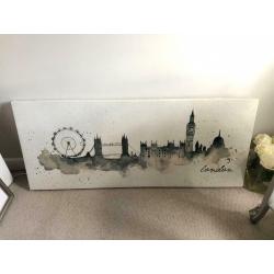 Graham and Brown London Watercolour Printed Canvas Wall Art